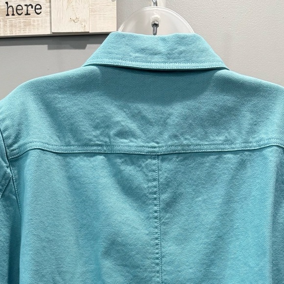 Apple Seeds Aqua Blue Button Front Jacket Women's Size PL - Picture 9 of 12